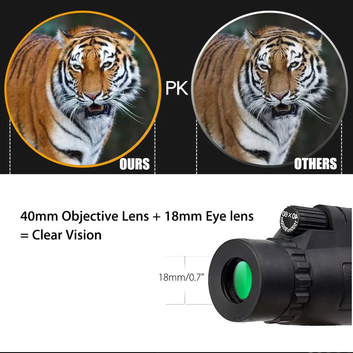 40x60 WIFI IR Infrared Night Vision Monocular Telescope HD Optical Smartphone Lens for Outdoor Hunting+Tripod Phone Holder