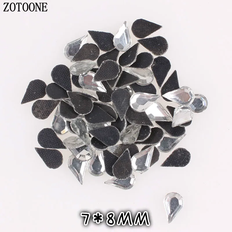 ZOTOONE 100 шт. DIY Мода Стразы Кристалл заплатка с плоской задней поверхностью шитье стразами и ткань одежды утюг на горный хрусталь Камешки для украшения ногтей
