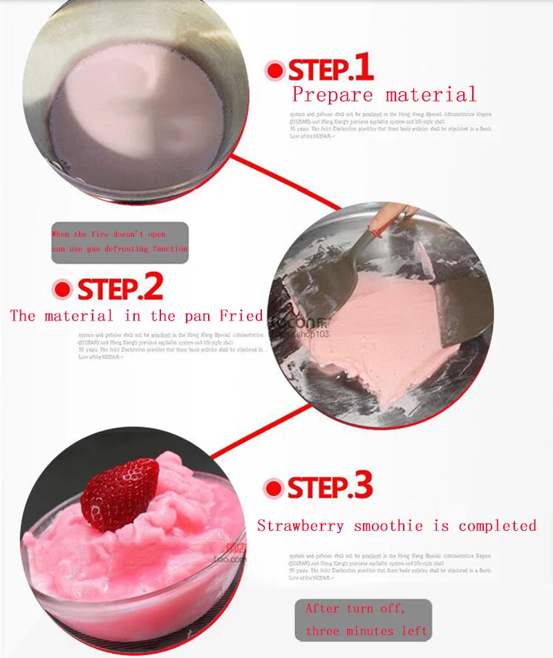 

48cm Single Round Pan Fried Ice Cream Roll Machine,Commercial Fried milk yogurt machine, ice cream maker