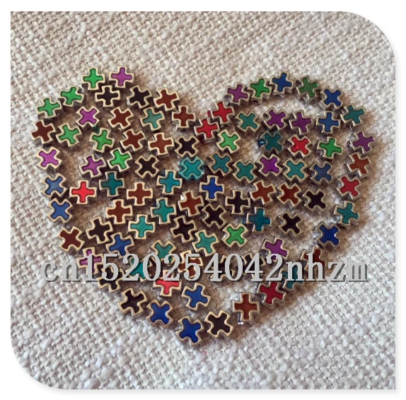 

7mm cross-shaped beads, alloy cross, DIY hand cross beads.7MM Jewelry DIY