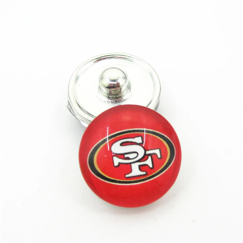 20 шт./лот футбольные мячи 49ers футбольная команда кнопки Подвески DIY 18 мм