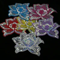 1pc fashion iron on sequins flowers patches for clothing embroidery ironing appliques parche diy handmade clothes accessories