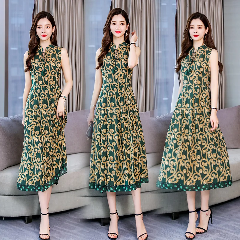 2019 Summer Women Silk Dress Slim Waist Short Sleeve Casual Elegant Party Female Ruffles Blue Vestido Midi | Женская одежда