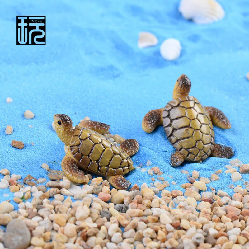 Искусственная мини-Морская модель черепахи полимерные фигурки сказочные
