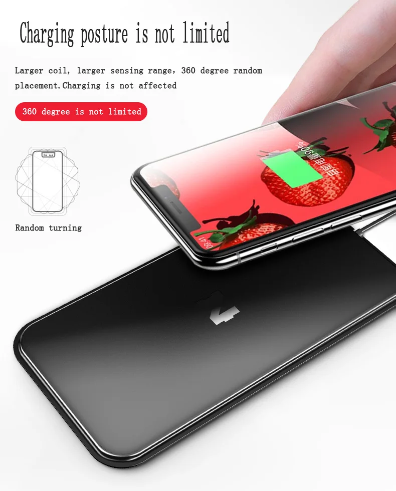 NOHON Qi Беспроводное зарядное устройство для iPhone X 8 Plus samsung S8 S7 S6 Note 5 LG Nexus 5 7 Nokia htc sony Универсальный QC USB быстрая зарядка
