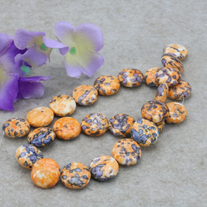 

Круглые бусины в форме монеты 16 мм DIY 15 дюймов варианты цветов подходит для изготовления браслетов, ожерелий, ювелирных изделий