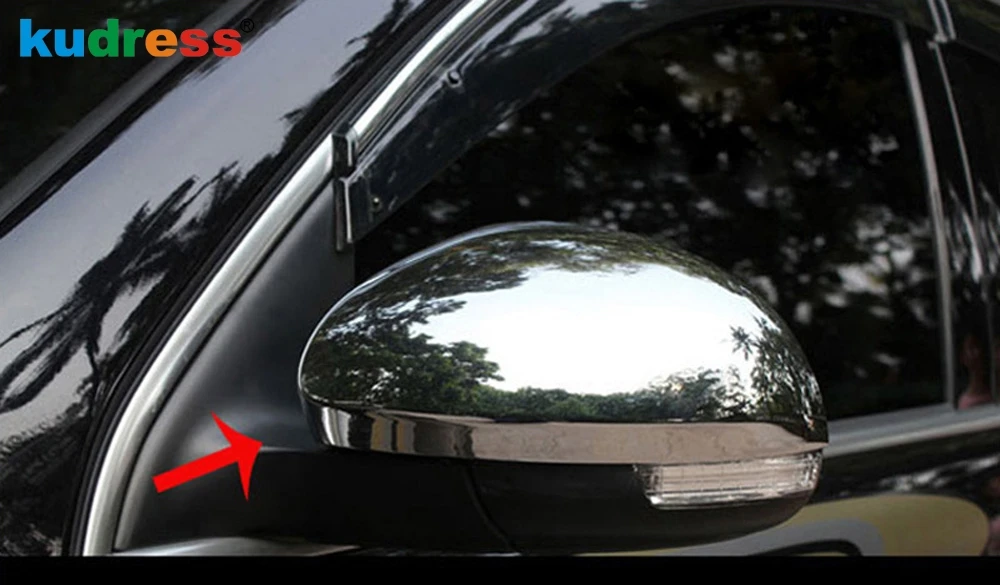 Для Volkswagen VW Tiguan 2009 2010 2011 2012 2013 ABS Chrome Боковая дверь Зеркало заднего вида накладка автомобильные аксессуары