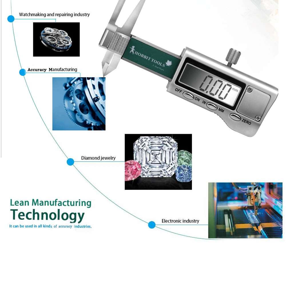 Высокая точность штангенциркуль ЖК цифровой мини алмазные ювелирные изделия