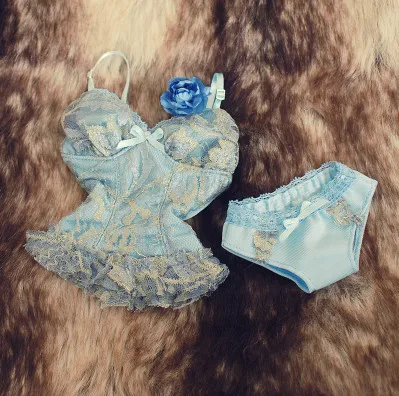 Винтажное нижнее белье Basquine Corselet 4 цвета для BJD 1/3 SD16 кукольная одежда UW9 - Цвет: Light Blue