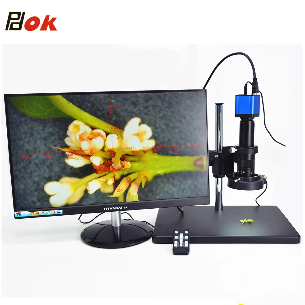 

16MP Full HD 1080P 60FPS HDMI usb digital Industry Microscope Camera Set+Big Stereo Table Stand +180X C-MOUNT Lens+52 LED Light
