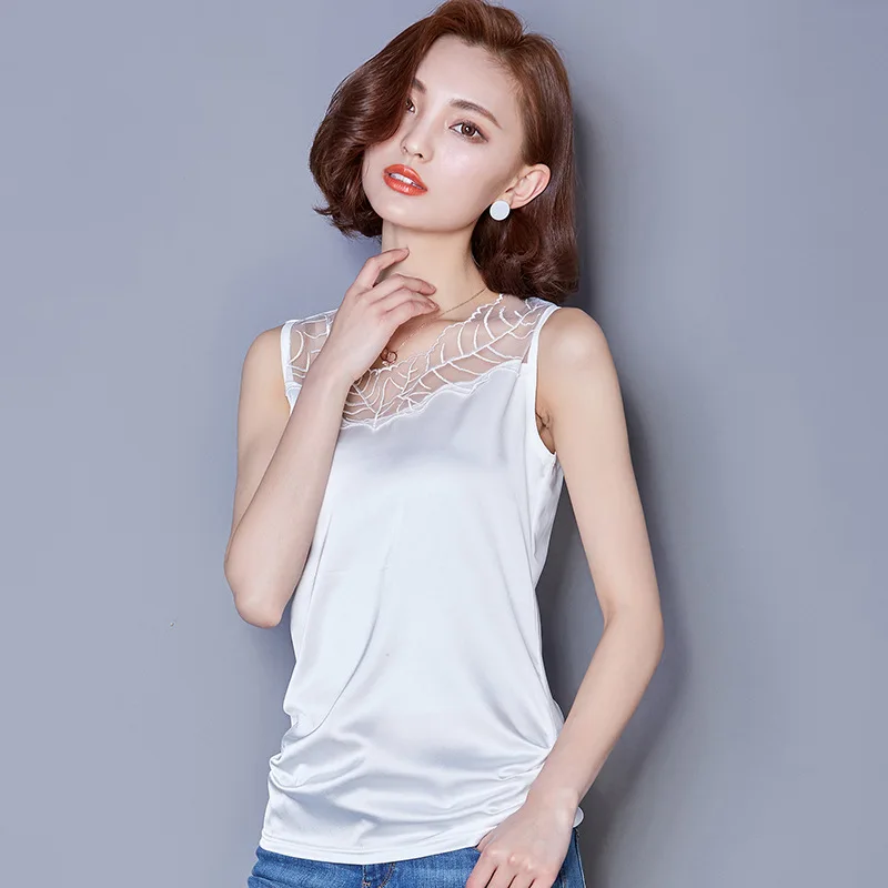 Открытая кружевная жилетка в стиле пэчворк однотонная короткая майка большого