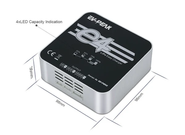EV PEAK E4 110 240V вход 50W 4A 2 4S зарядное устройство|charger charger|charger 4acharger 50w |