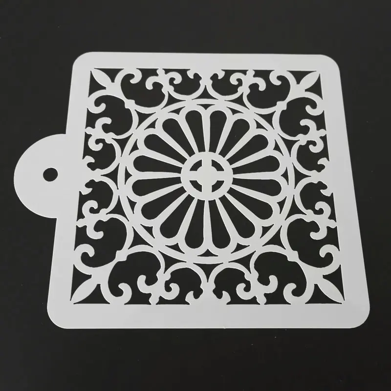 

5 Inch Flower Cake Stencil Sugarcraft Fondant Cake Printing Mold Cake Decoration Baking Tools