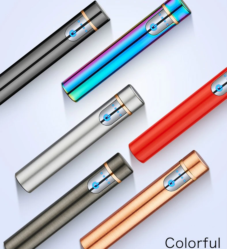 Новая металлическая зажигалка с USB зарядкой перезаряжаемая электрическая
