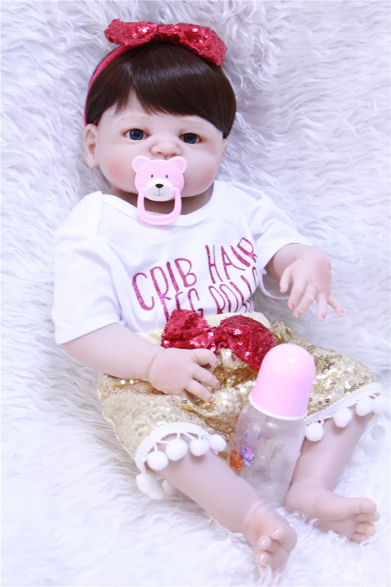 NPK бренд bebes reborn полностью силиконовые детские куклы 23 &quot57 см реалистичные для