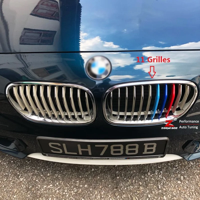 Цветные полосы для переднего гриля автомобиля мотоспорта M 2012-2014 BMW 1 серии F20 F21 116i