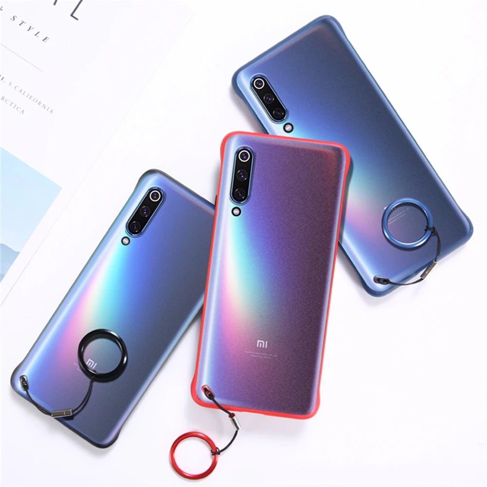 Матовый палец кольцо чехол для телефона Xiaomi Mi 9 9T Pro 8 SE A3 Lite ремешок с веревкой без