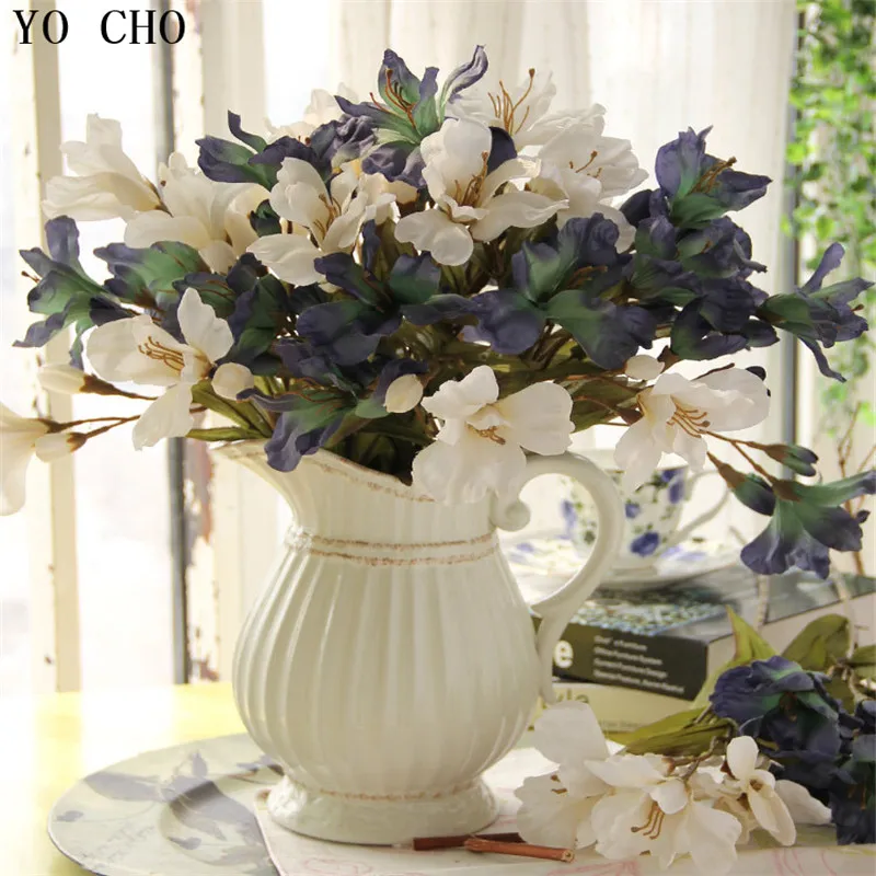 YO CHO Free shipping (5 piece/lot)Pearl lily flower artificial flowers silk for living room | Дом и сад