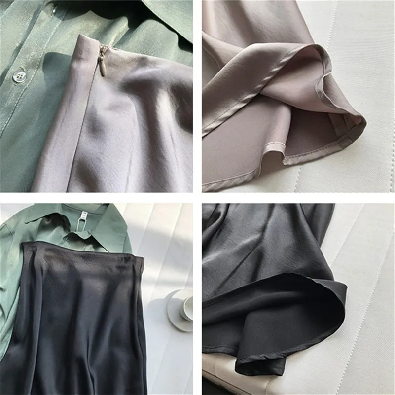 Винтажная летняя атласная юбка 2019 длинная миди-юбка с высокой талией Женская