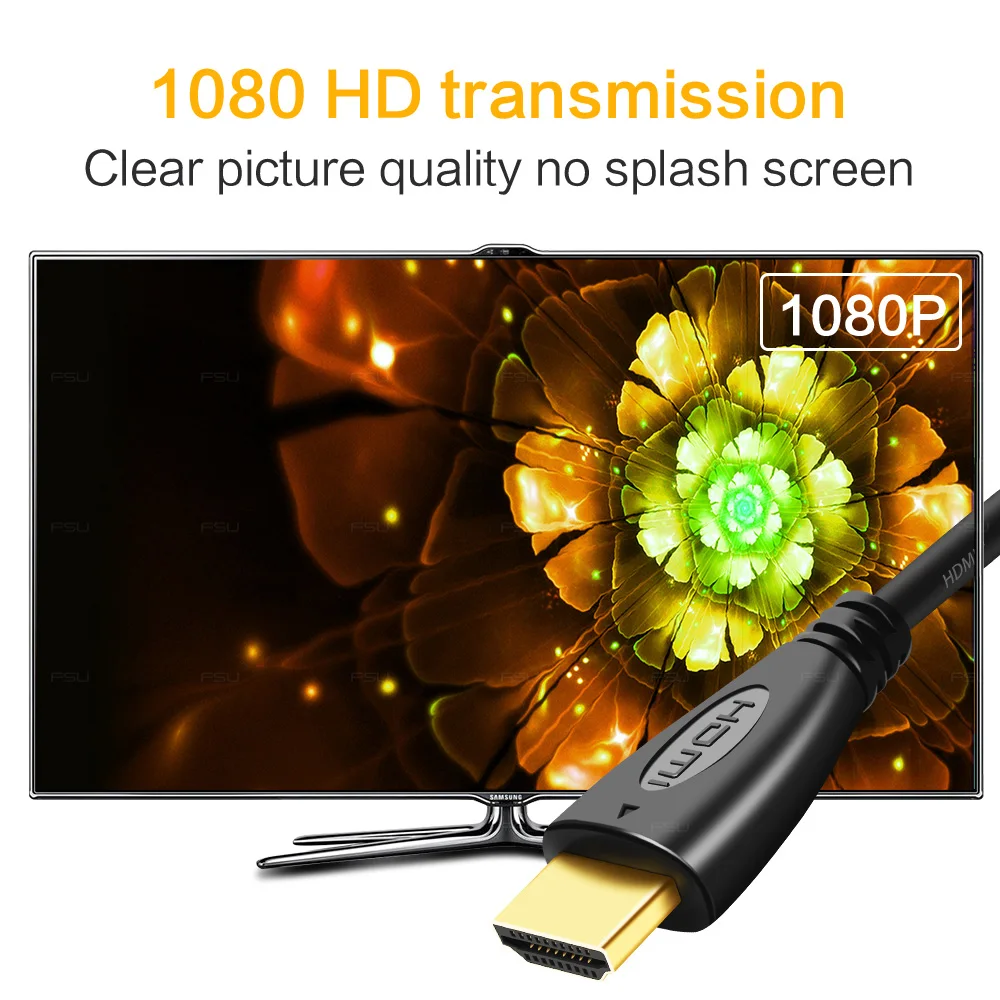 Позолоченный разъем HDMI к HDMI кабель адаптер Поддержка 1080P 3D для HDMI переключатель HDTV ноутбук проектор монитор