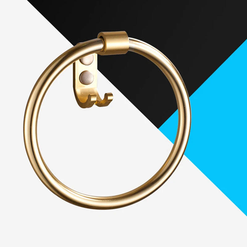 Круглое Кольцо из алюминиевого сплава вешалка для хранения полотенец органайзер
