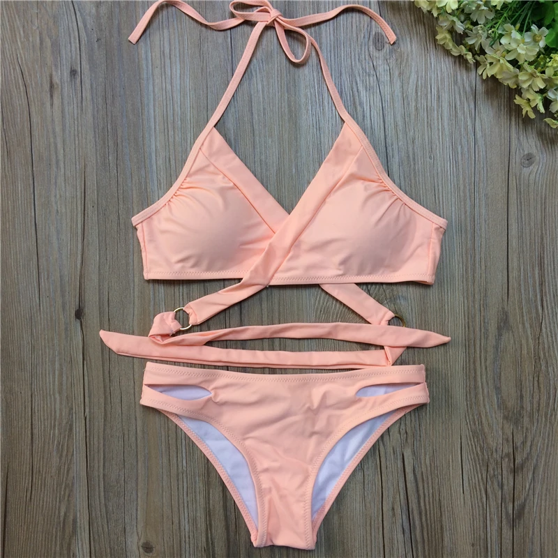 Летнее треугольное бикини 2021 бразильское эластичное сексуальное купальник для