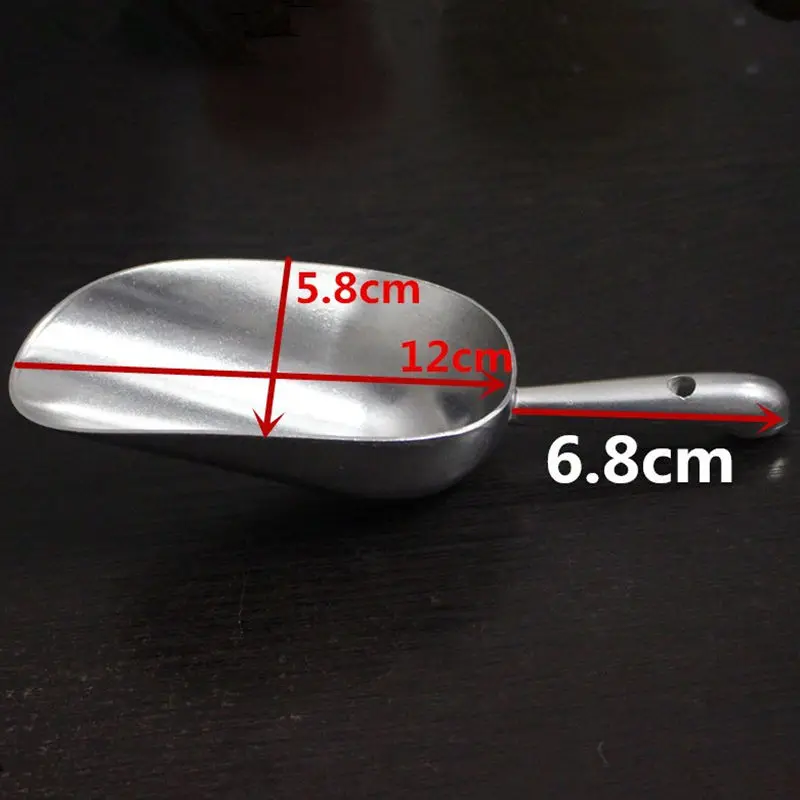 Маленький размер 6 унций алюминиевый брусок совок для льда сухое ведро конфет