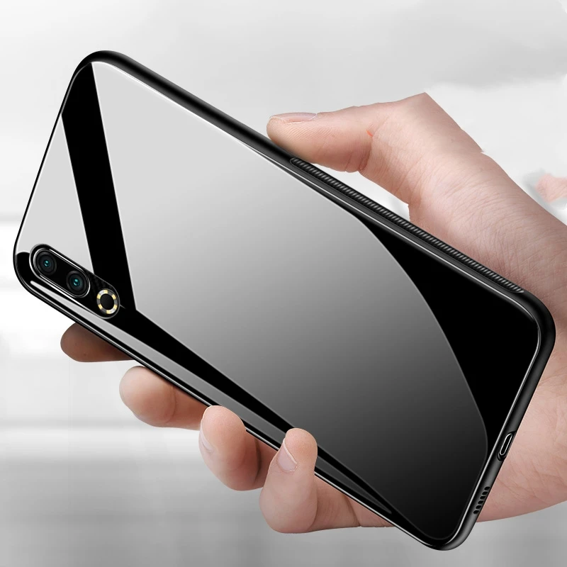 Чехол из закаленного стекла для Meizu 16 s задняя крышка телефона силиконовая рамка