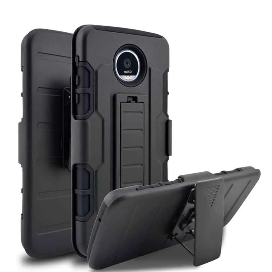 Outdoor 3 in 1 Armor Case for Motorola Moto Z Play XT6135 Stand Cover Heavy Duty Hybrid Hard Rugged Coque ZPlay 5.5" |