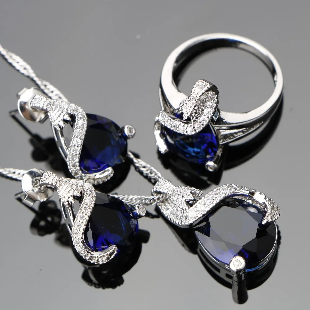 Набор ювелирных изделий из стерлингового серебра 925 пробы Серьги