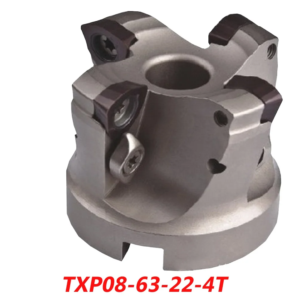 

Free Shipping TXP08-63-22-4T High Feedrate Face Milling Cutter For TUNGALOY Insert WPMT080615