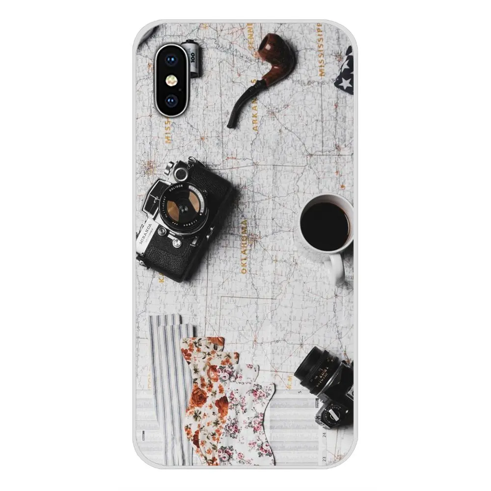 World Map Travel Just Go Accessories Phone Cases Covers For Xiaomi Redmi 4A S2 Note 3 3S 4 4X 5 Plus 6 7 6A Pro Pocophone F1 | Мобильные