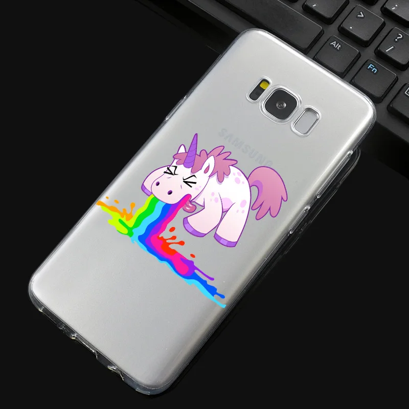 DREAMFOX L543 Радужная лошадь Мягкий ТПУ силиконовый чехол для samsung Galaxy Note S 7 8 9 10 11 10E 11E