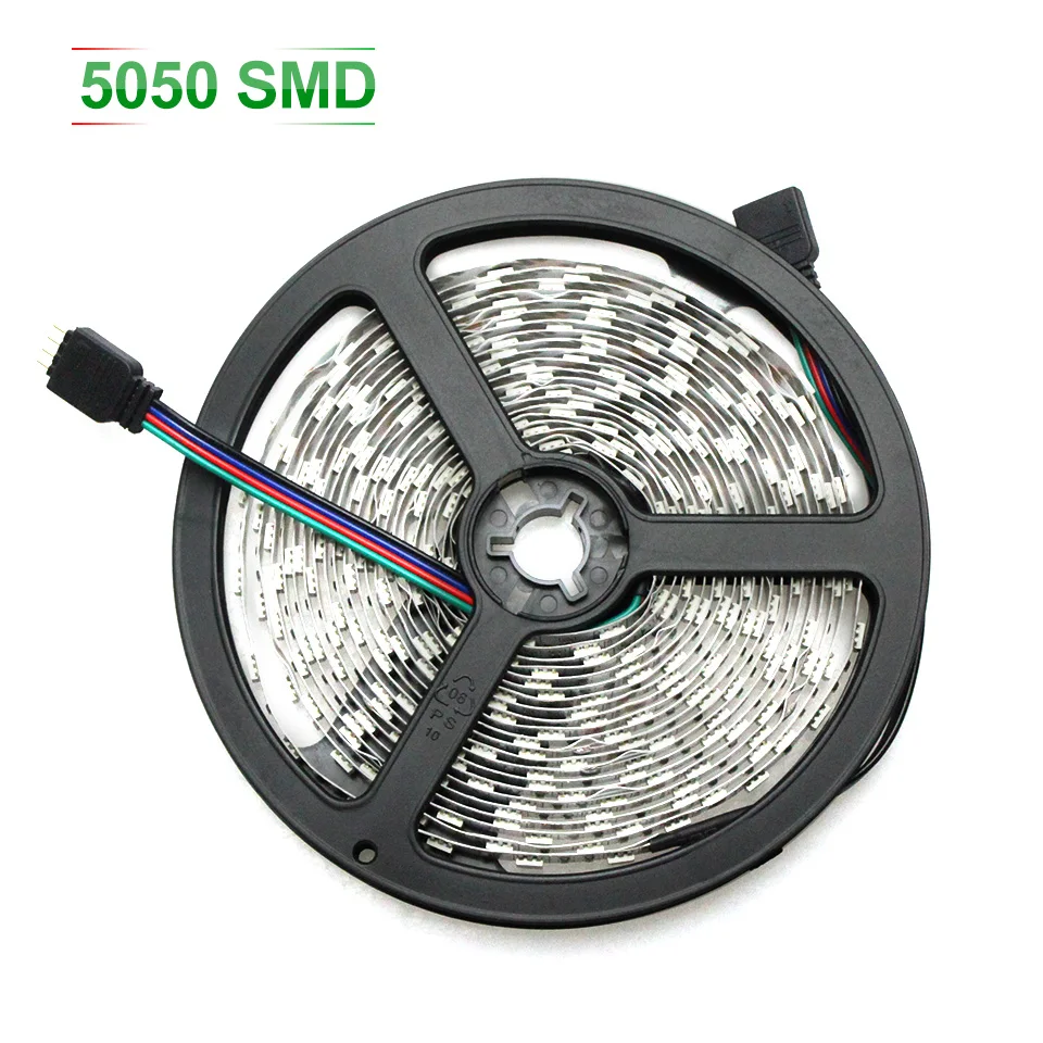 RGB Светодиодная лента 5050 5 м 300Led SMD 60LED/M лампы DC12V гибкий свет + 44key ИК пульт 3A силовое