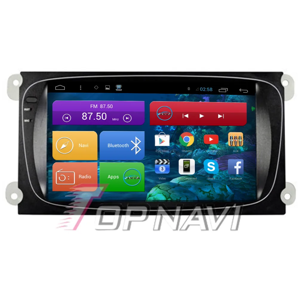 Автомобильный GPS навигатор Topnavi 4 ядра Android 6 0 для Ford Focus Авторадио мультимедиа