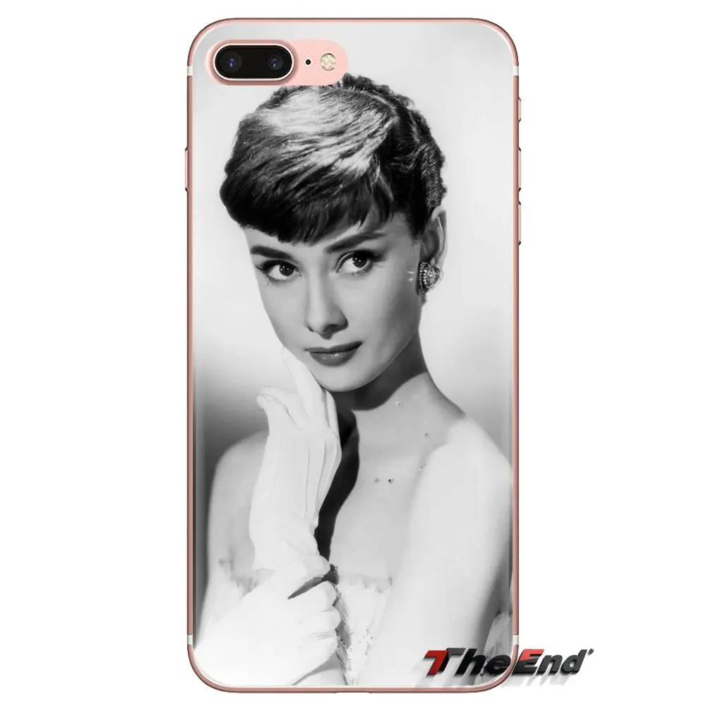 Для iPod Touch Apple iPhone 4 4S 5 5S SE 5C 6 6S 7 8 X XR XS Plus MAX мягкие прозрачные чехлы для актрисы Одри