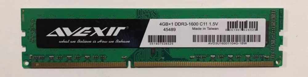 AVEXIR оперативная память DDR3 4 ГБ/DDR3 8 Гб Частота памяти 1600 МГц 1,5 в рабочий стол Тип интерфейса памяти 240pin 11-11-11-28 CL = 11 одиночных ram s