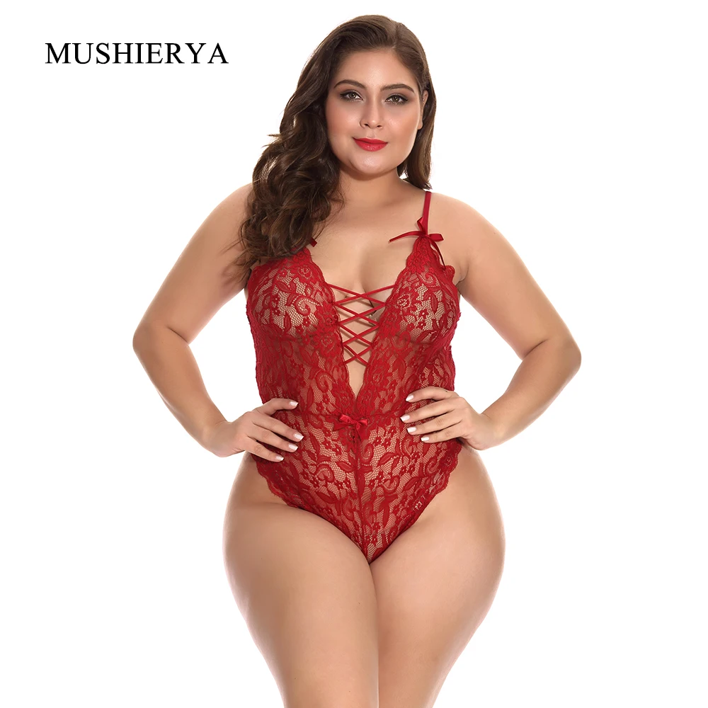 Женское сексуальное боди MUSHIERYA женское Кружевное прозрачное нижнее белье