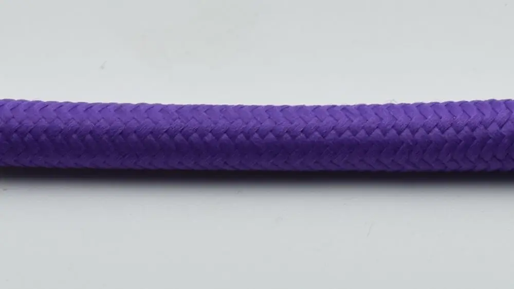 Purple 2*0,75 мм 2/5/10M Винтаж Электрический провод трикотажное полотно Медь ретро Электрический кабель подвесной светильник круглой проволоки Винтаж лампы шнур - Цвет: Purple