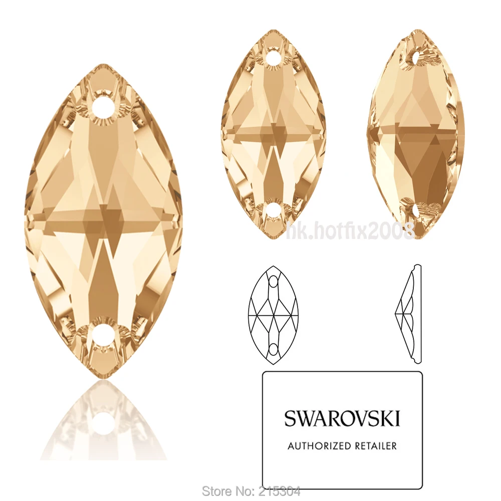 Новинка 2019 20 (выбрать вы хотите) Swarovski Element 3223 Navette ( 2 отверстия) пришивные