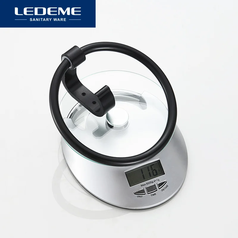 Кольца для полотенец LEDEME держатель черного цвета из лакированного алюминия