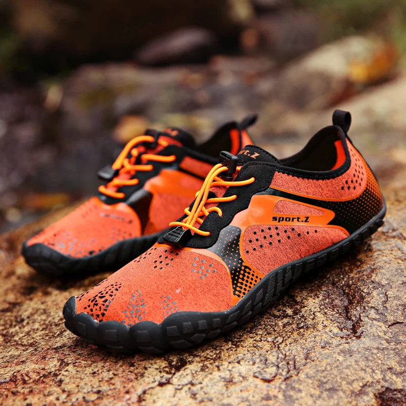 New five-finger hiking wading shoes cross-border outdoor skid proof upstream lovers beach diving and water | Обувь