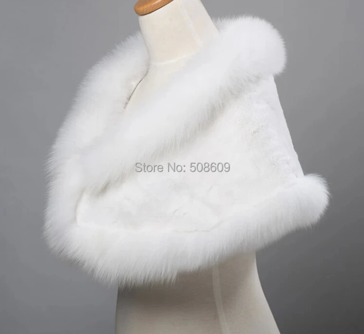 Jancoco Max S1031 новые модные женские пончо из натурального Лисьего меха и меха кролика рекс модная шаль для невесты