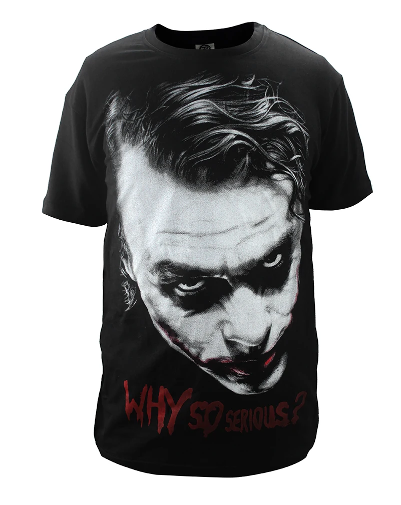 2018 Joker Skull T-shirt Short Sleeve Shirt Summer Comfortable Street Style Why So Serious T-shirts Casual Fitness Tops Tees | Мужская