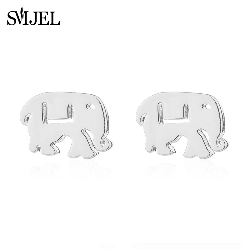 Elephant earring SMJEL браслеты из нержавеющей стали с животными для женщин, повседневные ювелирные изделия, золотой Cz браслет с бабочкой, женский свадебный подарок - Окраска металла: Elephant earring