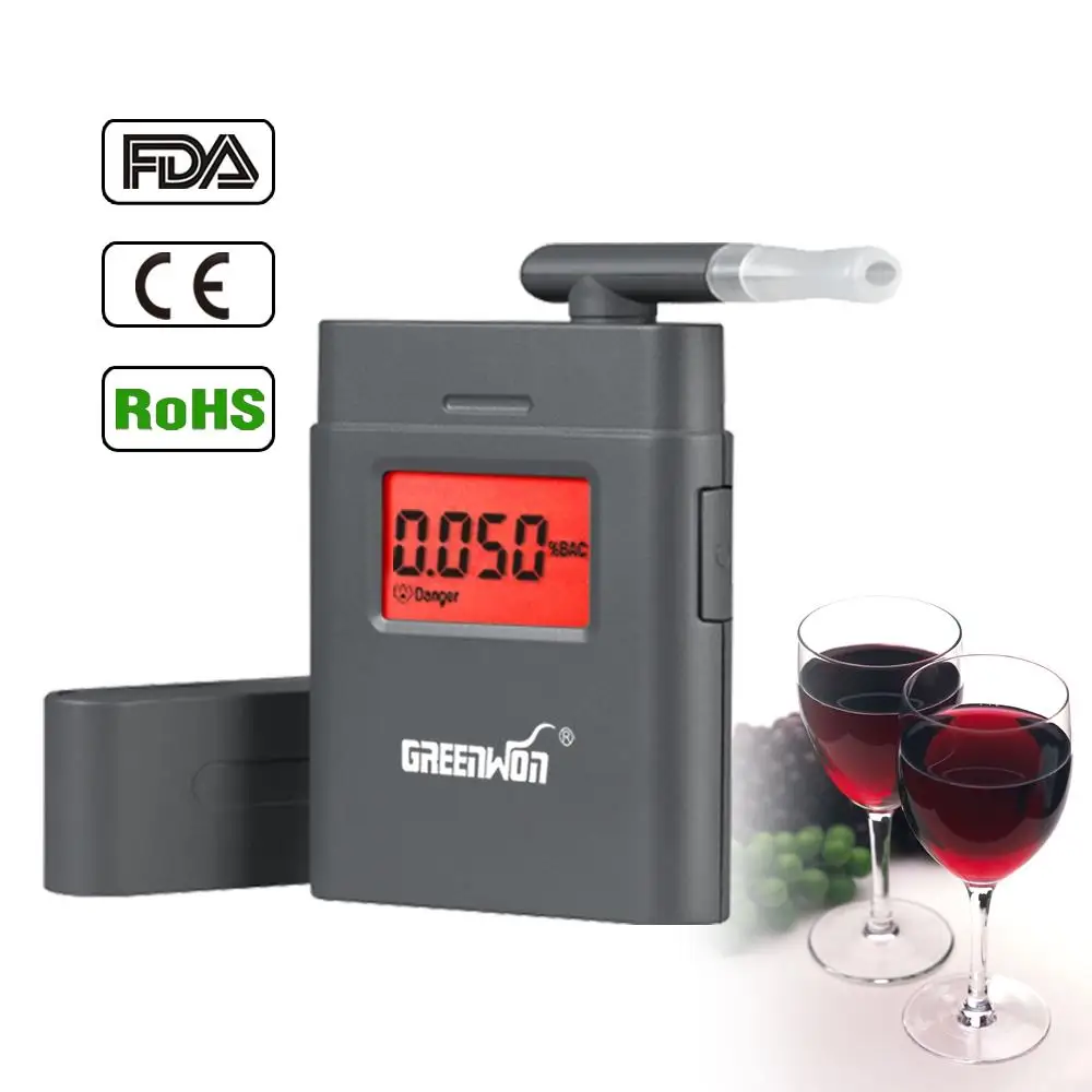 

2pcs/ Factory price Breathalyzer AT-838 Digital Breath Alcohol Tester with mouthpiece High Quality