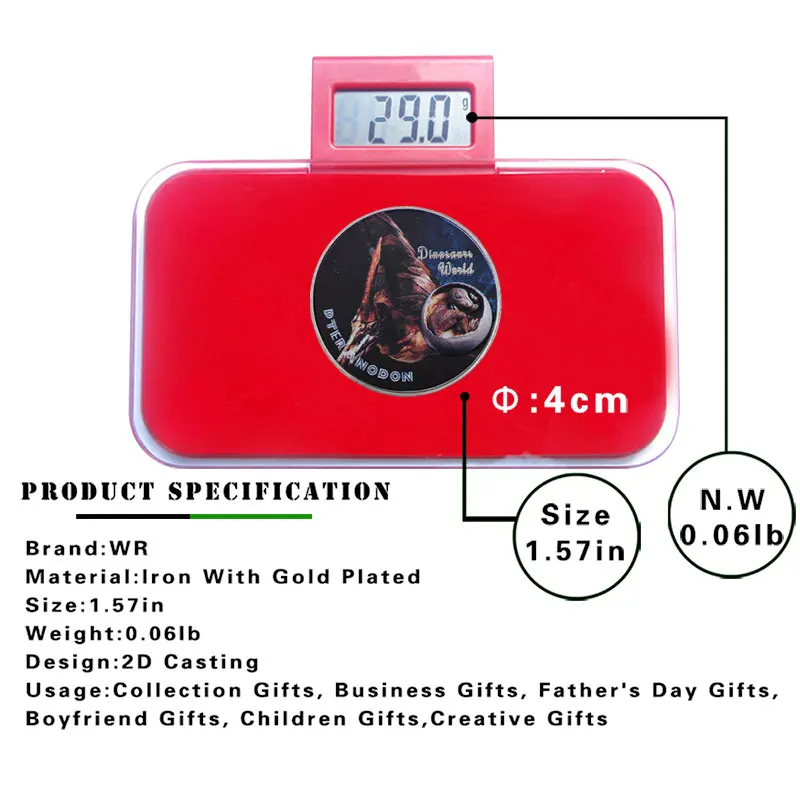 WR птеранодон динозавр сувенир монеты коллекционные бизнес подарки мир