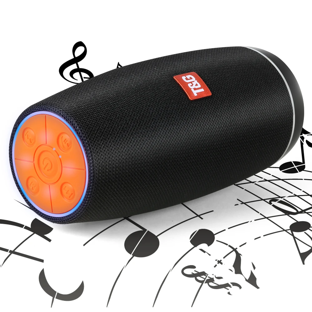 TOPROAD Bluetooth динамик 10 Вт беспроводной Hi-Fi стерео Колонка ткань сабвуфер Портативный динамик s Поддержка TF карта FM радио USB AUX