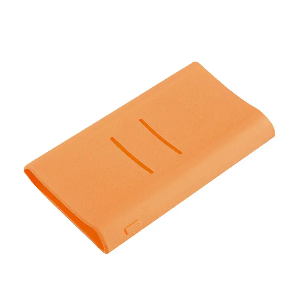 Orange Силиконовый чехол для Xiaomi power Bank 2 поколения 20000 мАч PLM10ZM резиновый чехол-сумка для портативного внешнего аккумулятора - Цвет: Orange