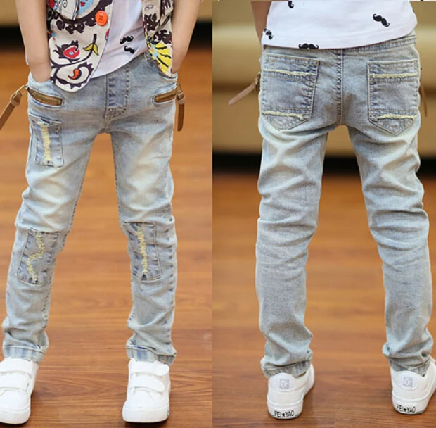 Бесплатная доставка Новый год весенне осенние новые детские джинсы модные для